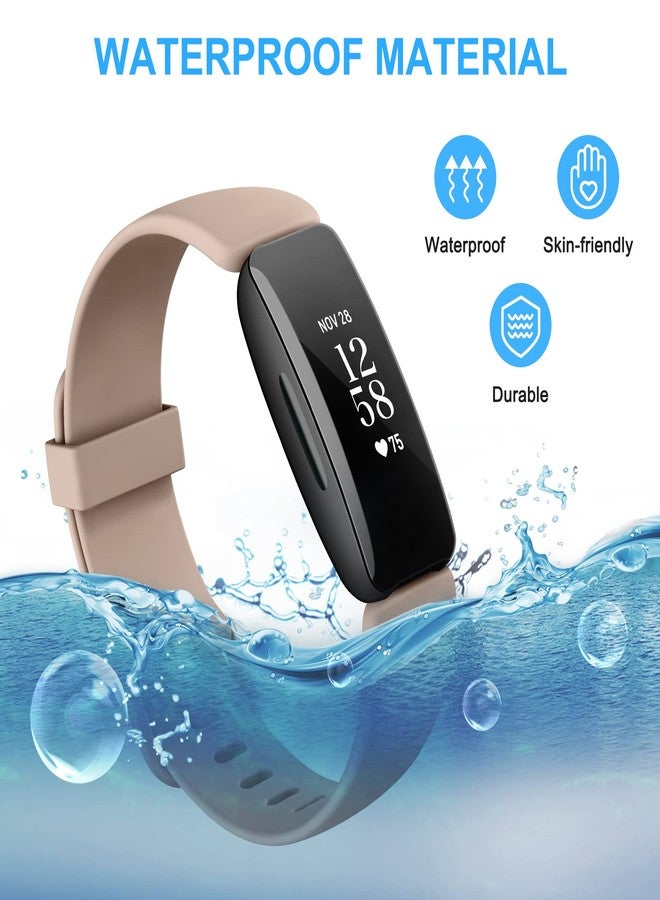 اي كي سوار AK متوافق مع سوار Fitbit Inspire 2 للرجال والنساء، أساور رياضية بديلة قابلة للتعديل لسوار Fitbit Inspire 2 / Ace 3 (لون شاي الحليب) - Image 5